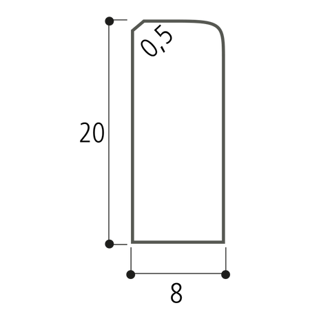 BORDURE BETON P1 100/20/8 - Gravillon-Ardèche