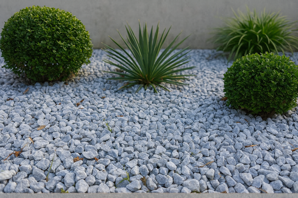 BIG BAG GRAVILLON MARBRE BLEU GRIS 350kg - Gravillon-Ardèche